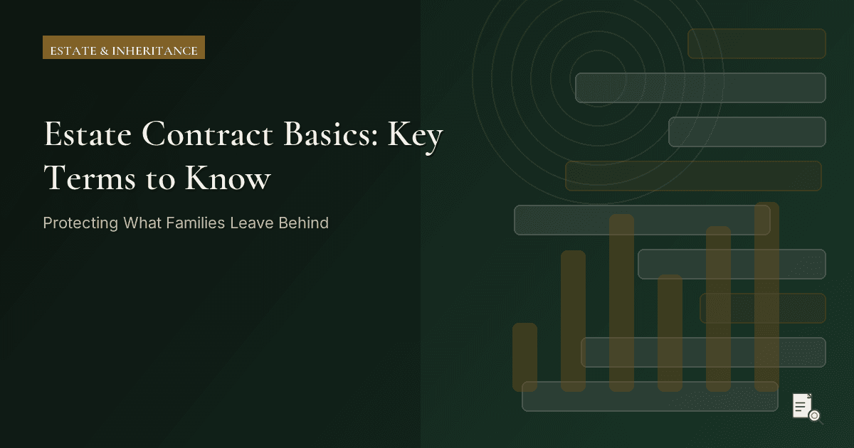 Editorial image for Estate Contract Basics: Key Terms to Know