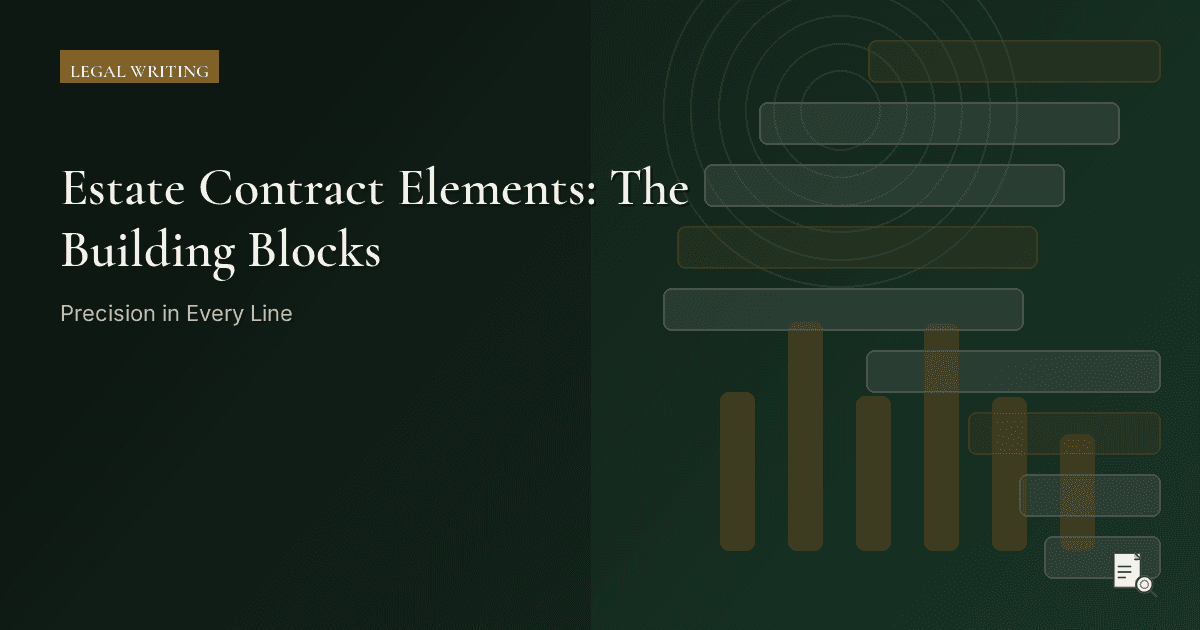 Editorial image for Estate Contract Elements: The Building Blocks