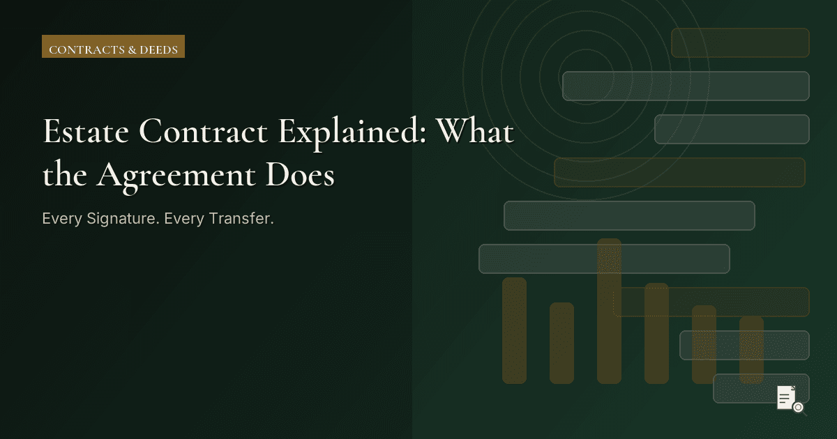 Editorial image for Estate Contract Explained: What the Agreement Does