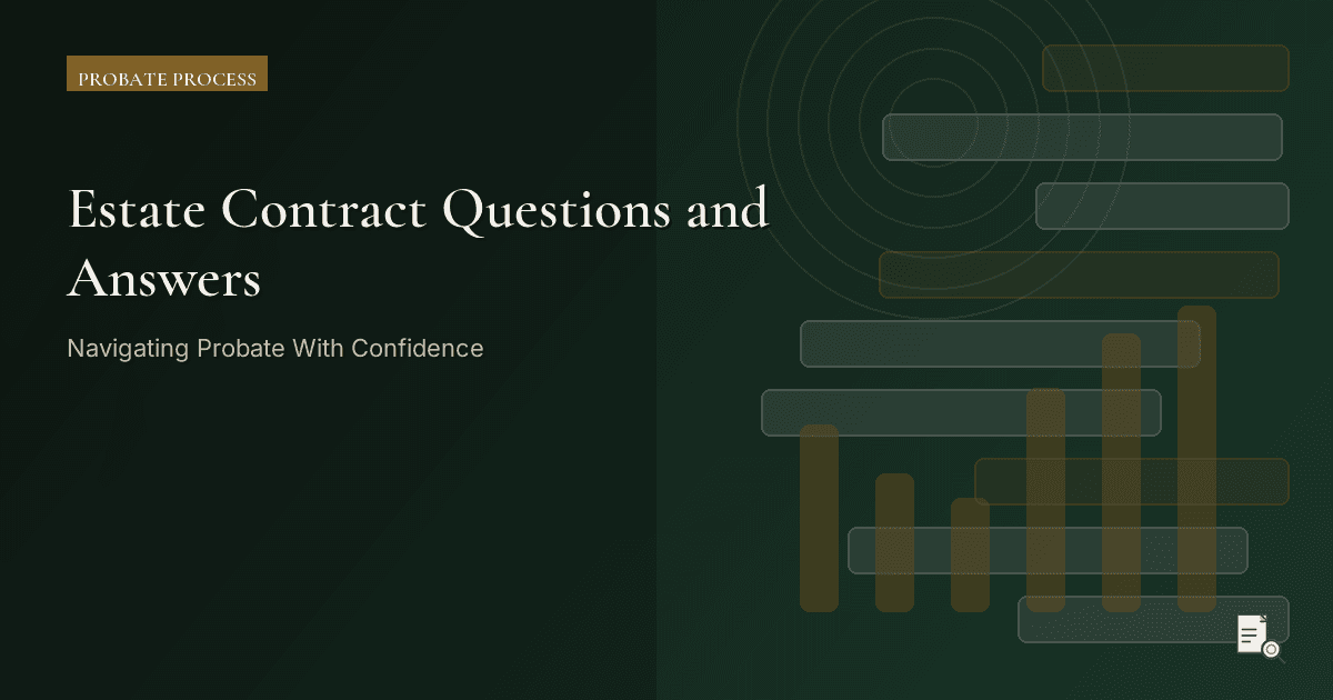 Editorial image for Estate Contract Questions and Answers