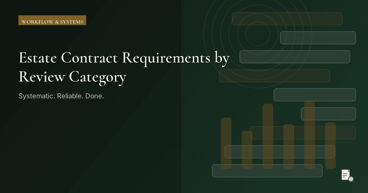 Editorial image for Estate Contract Requirements by Review Category