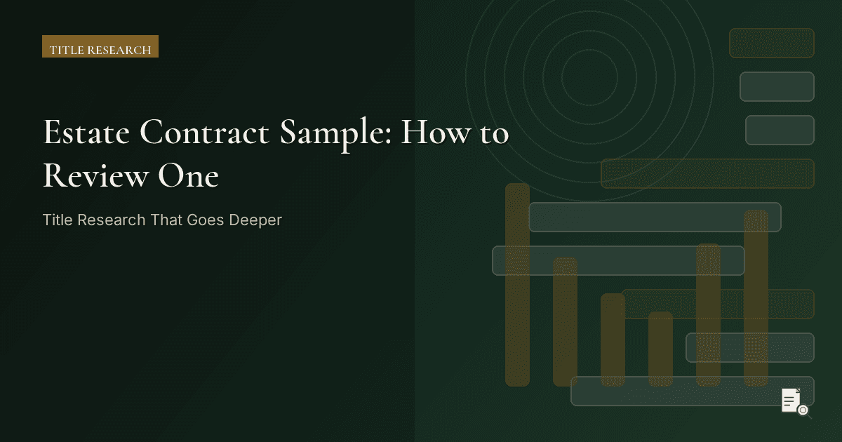 Editorial image for Estate Contract Sample: How to Review One