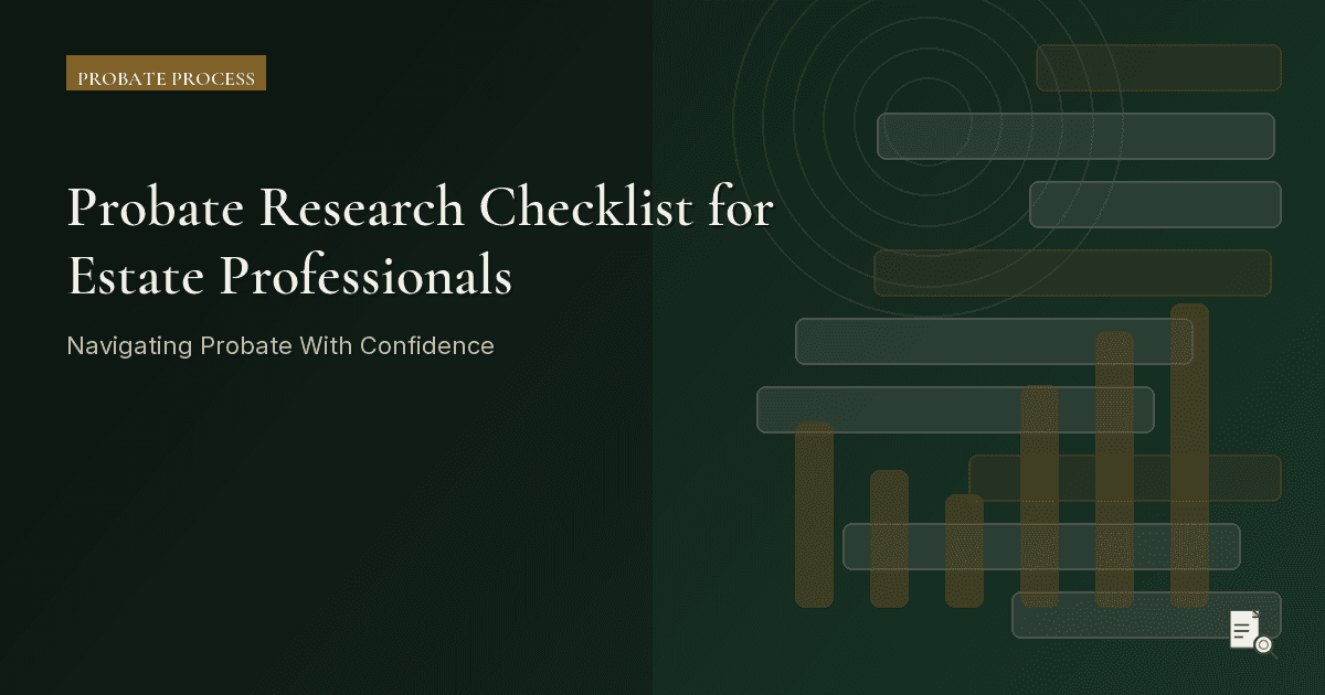 Editorial image for Probate Research Checklist for Estate Professionals