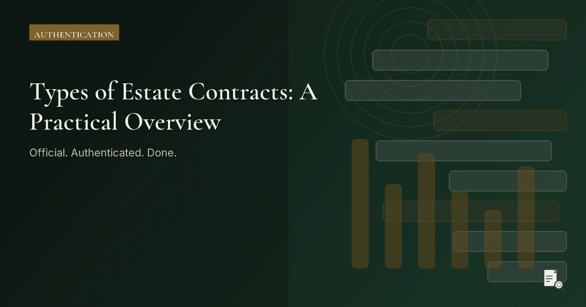 Editorial image for Types of Estate Contracts: A Practical Overview