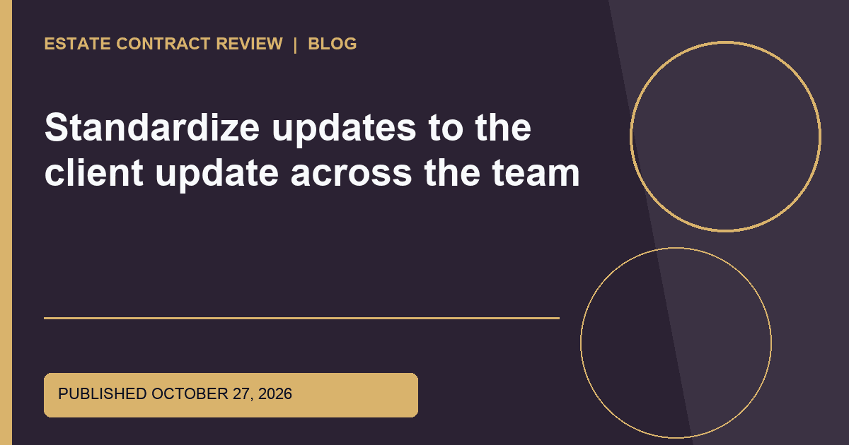 Editorial image for Standardize updates to the client update across the team
