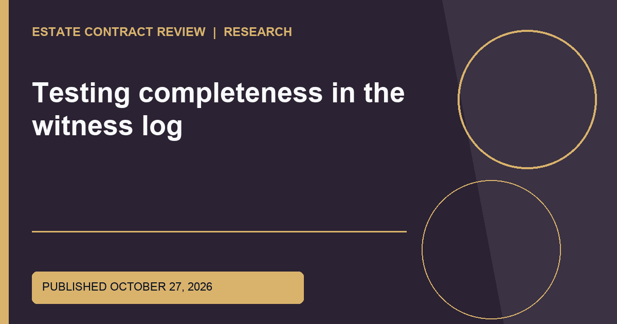 Editorial image for Testing completeness in the witness log